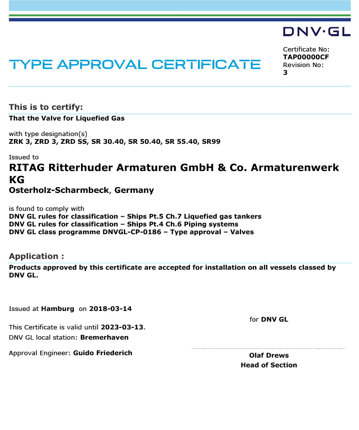 Recognition Certificate – DNV/GL